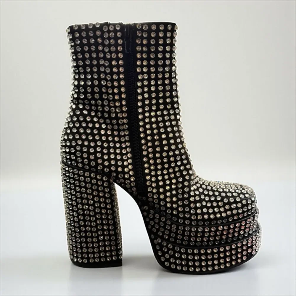 Steve Madden Cobra Platform Rhinestone Boots